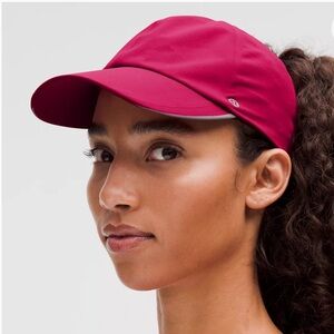 NWT Lululemon Fast and Free Ponytail Running Hat Berry Rumble